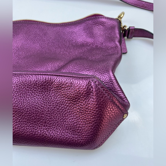 Coach Mini Abby Metallic Purple Crossbody Bag N239-8 - Picture 9 of 12
